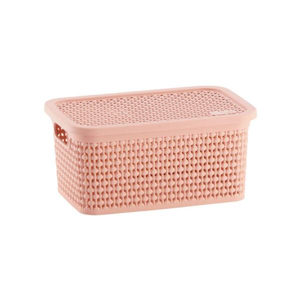 imagem de Caixa Organizadora Rattan 25 Litros Rose