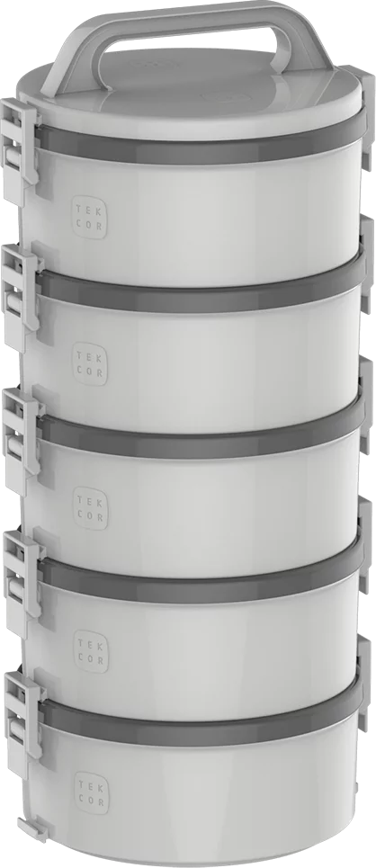 imagem de Termoprato Tekcor 3 Simples 1 Dupla 1 Tripla Cinza