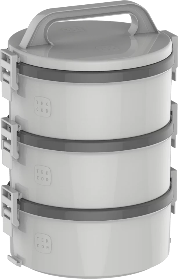 imagem de Termoprato Tekcor 1 Simples 1 Dupla 1 Tripla Cinza