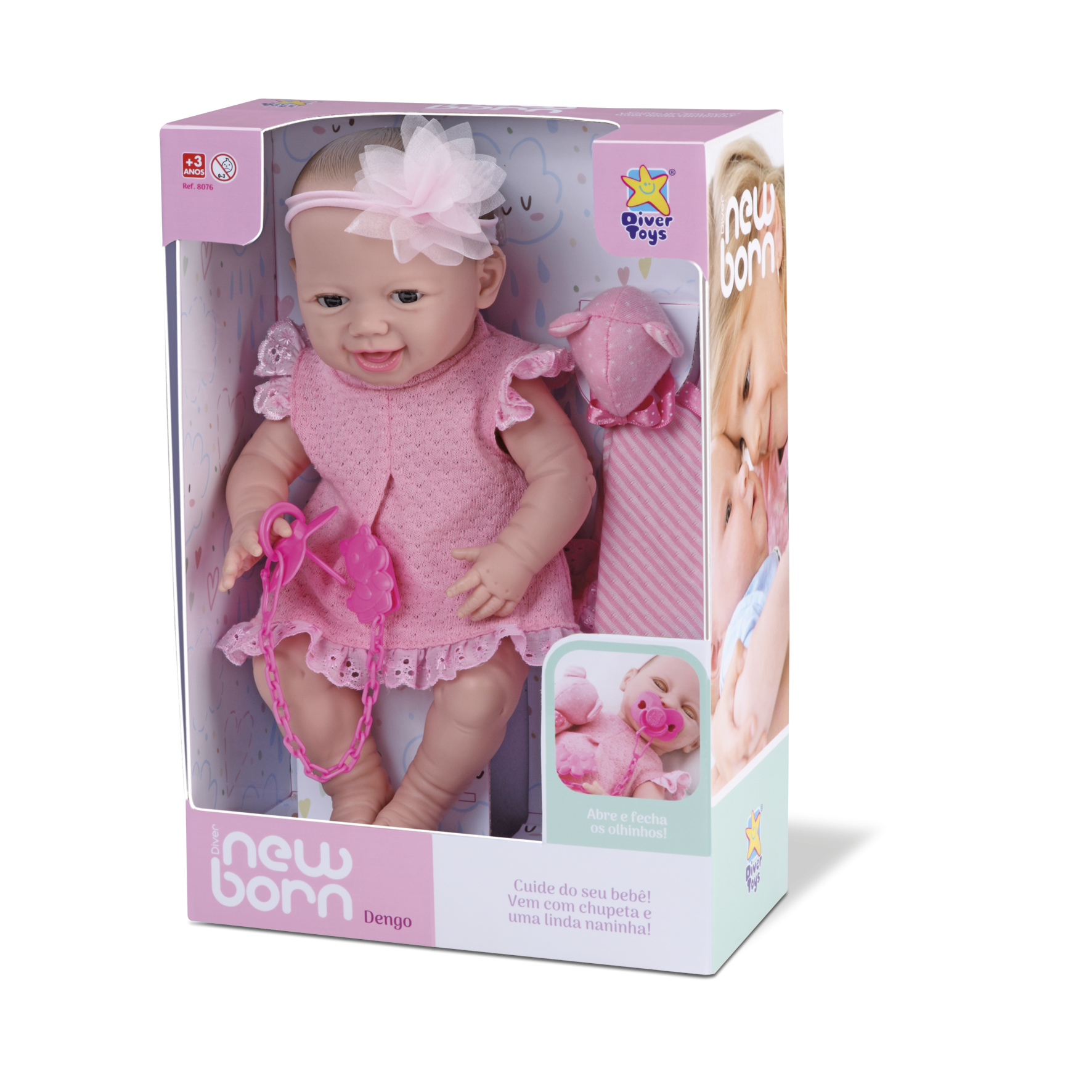 imagem de Boneca Diver New Born Dengo Olho Movel