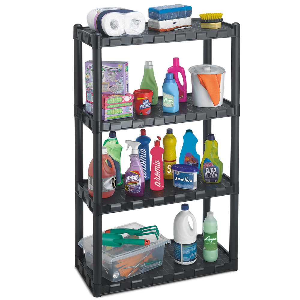 imagem de Estante 4 Prateleiras Preta