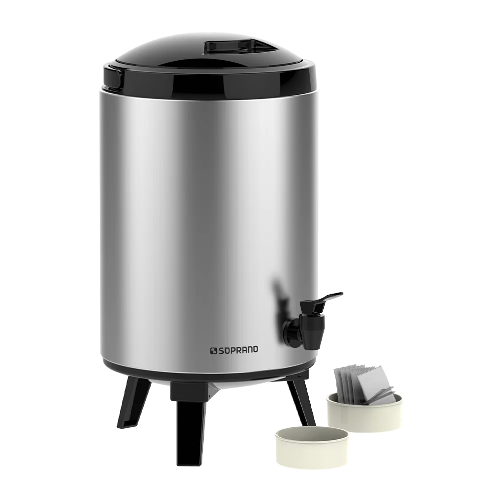 imagem de Garrafão Térmico Com Tripé 9,5 Litros Inox Preto