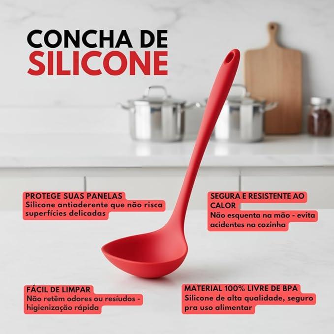 imagem de Concha de Silicone 28 Cm Vermelho