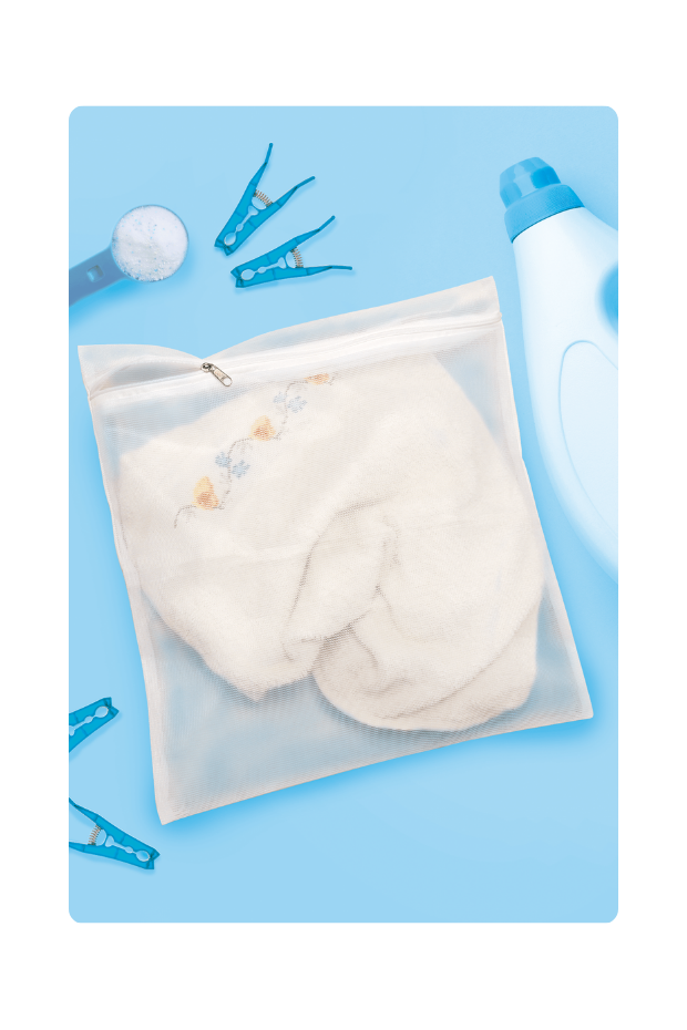 imagem de Saco Para Lavar Roupa Com Ziper P 30 x 35 cm