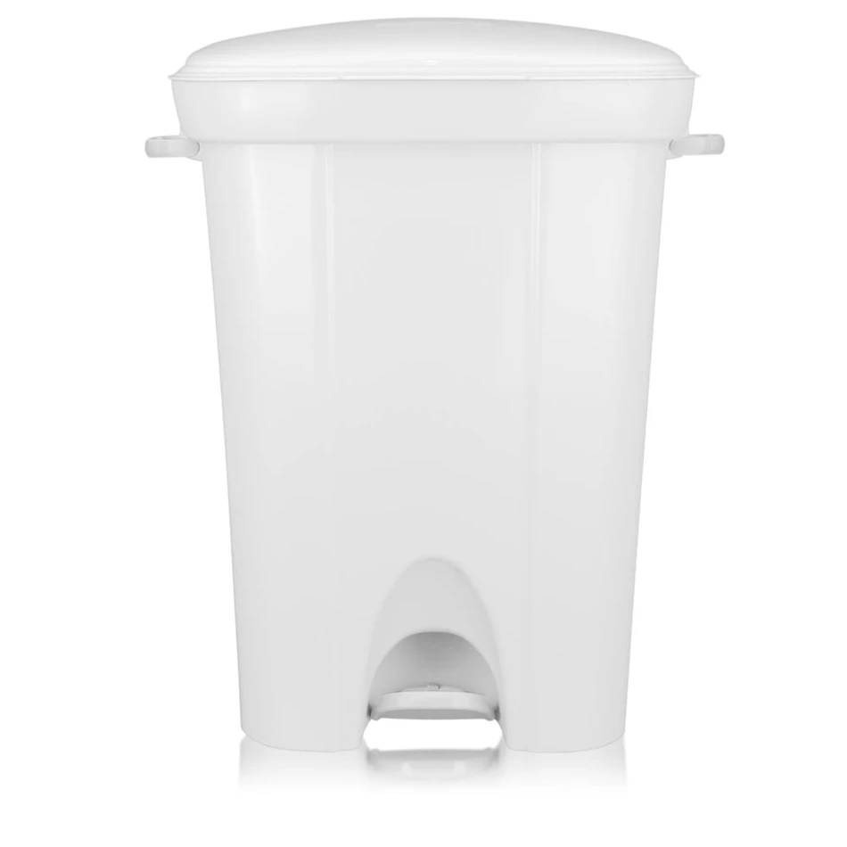 imagem de Lixeira Plástica Com Pedal 72 Litros Branca