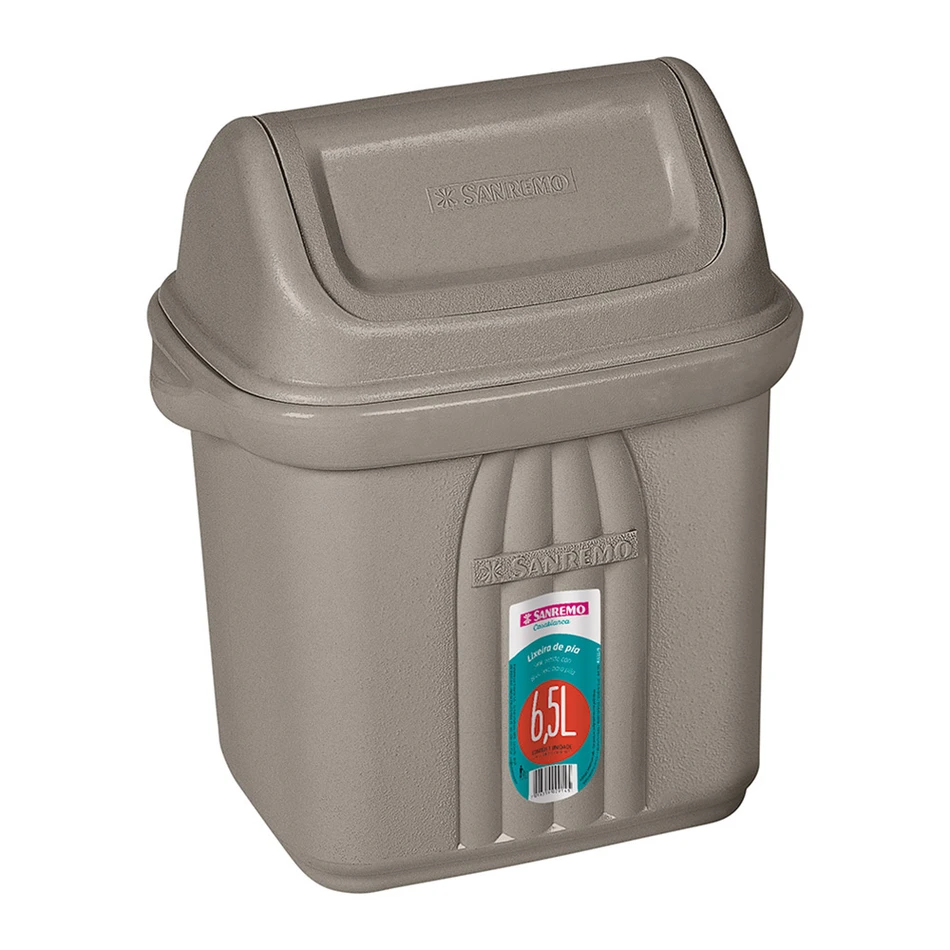 imagem de Lixeira Plástica Basculante 6,5 litros