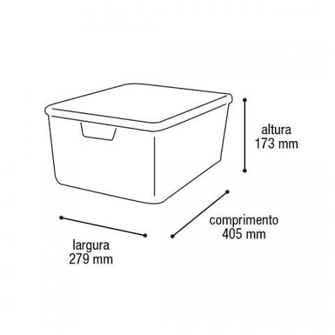 imagem de Organizador Jutta Com Tampa 16 Litros Preto