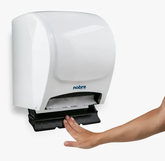 imagem de Dispenser Com Alavanca Para Toalha Bobina Branco