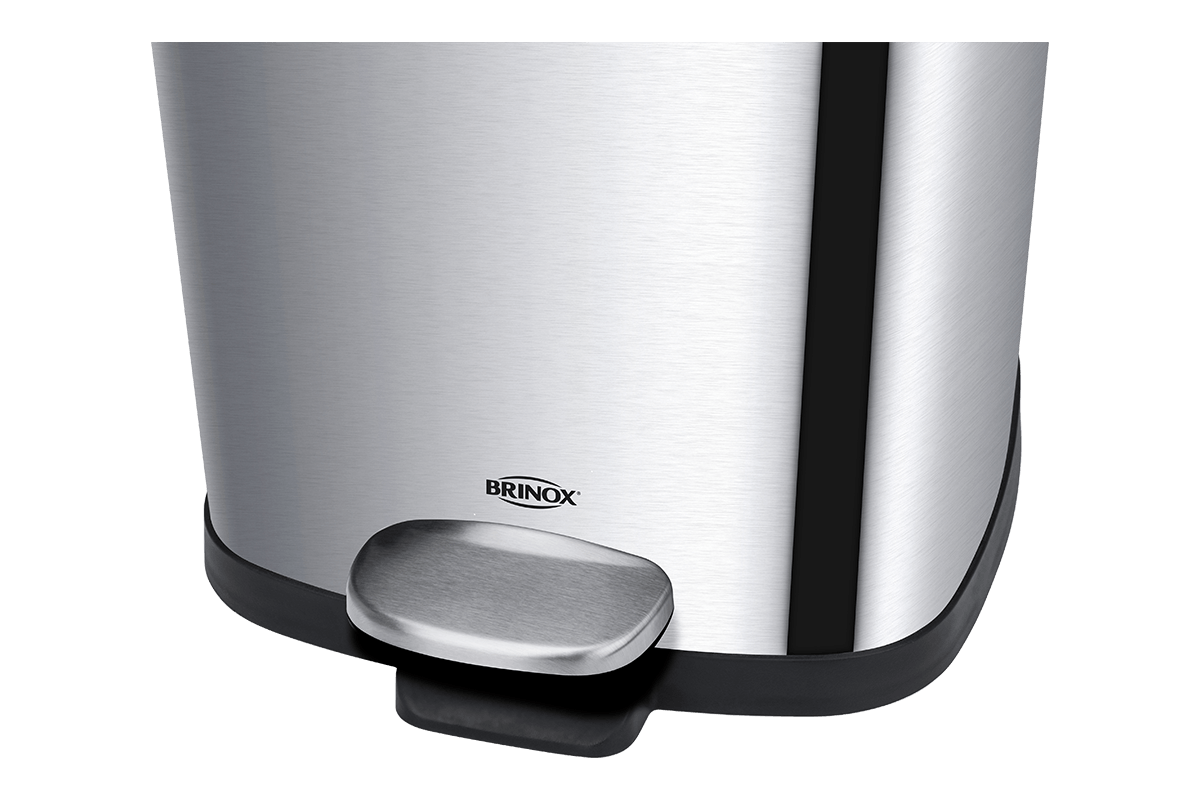 imagem de Lixeira Com Pedal Frame 6 Litros Inox Escovado