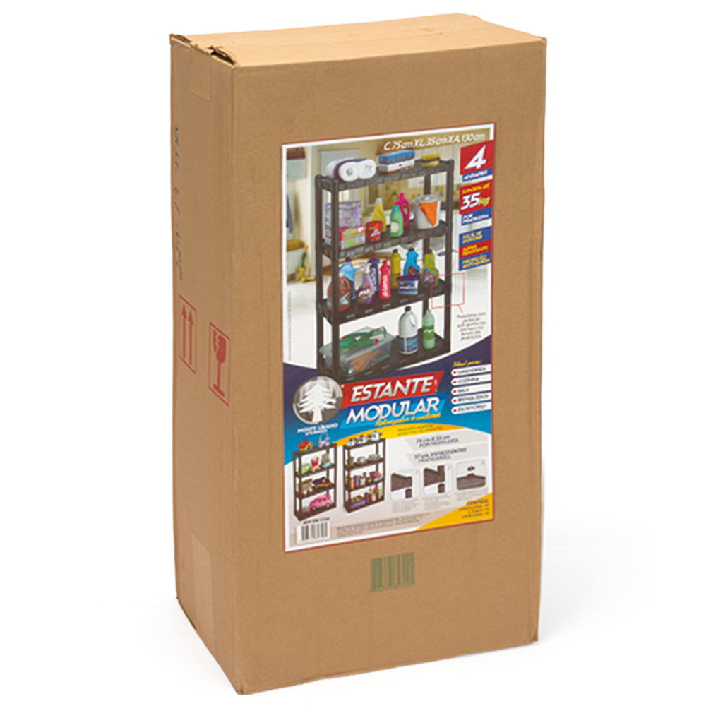 imagem de Estante 4 Prateleiras Preta