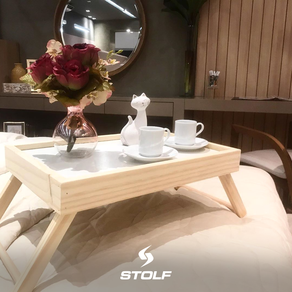 imagem de Bandeja de Servir Com Pes Dobraveis