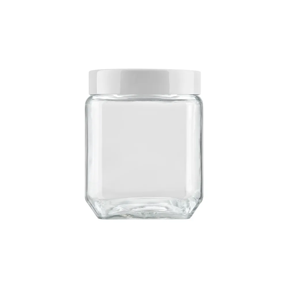 imagem de Pote de Vidro Quadrado 1,2 Litros