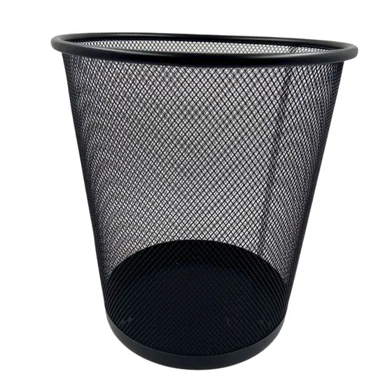 imagem de Lixeira Redonda de Metal 10 Litros Preto