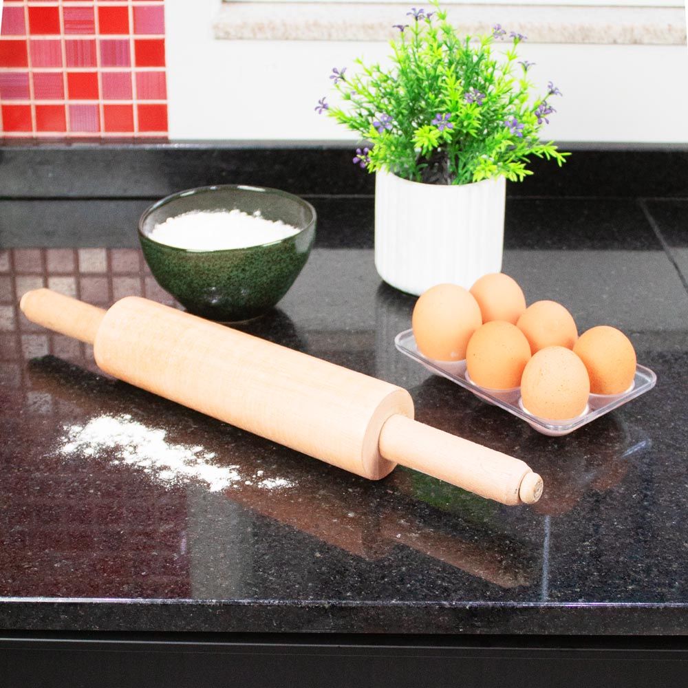 imagem de Rolo de Madeira Para Massa Movel