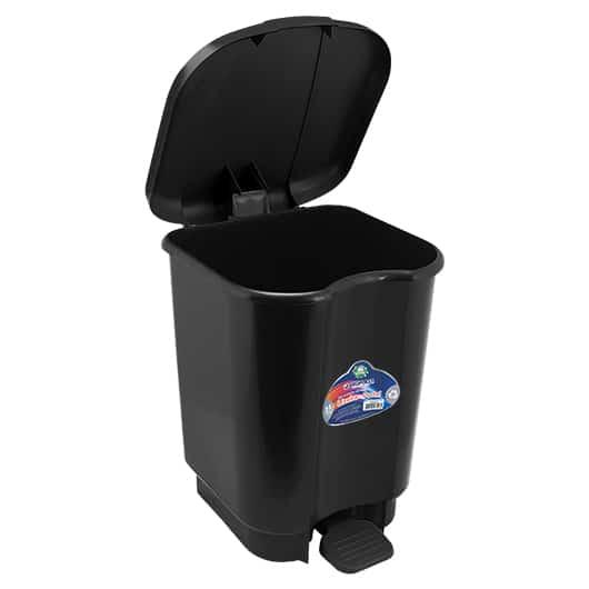 imagem de Lixeira Plástica Com Pedal  21 Litros Preta