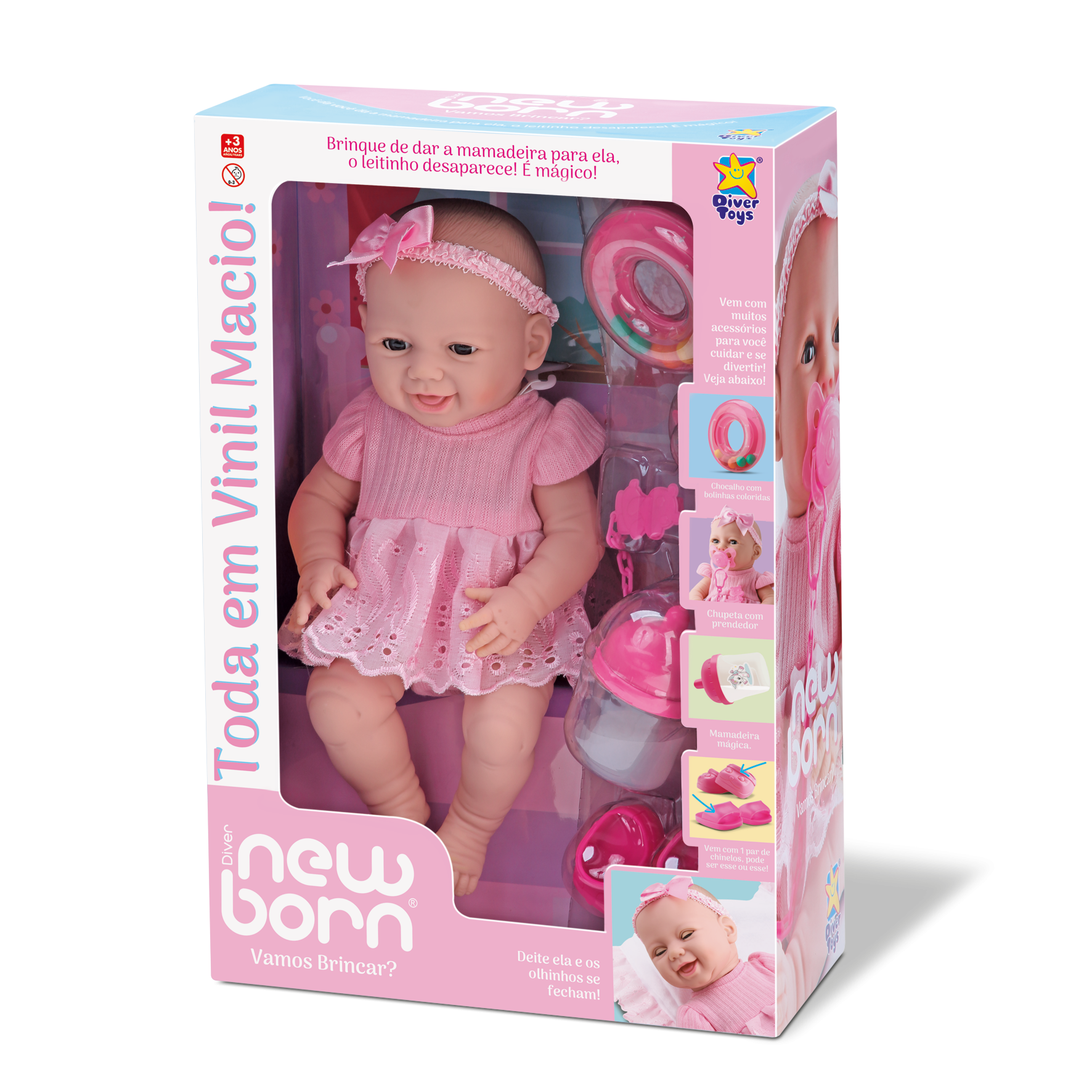 imagem de Boneca Diver New Born Vamos Brincar