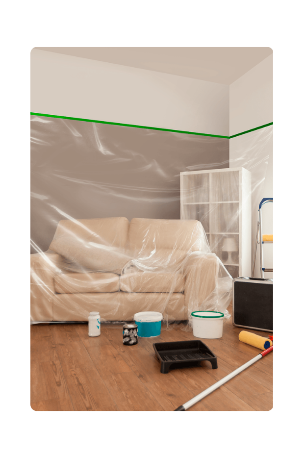 imagem de Lona Protetora Com Fita Adesiva