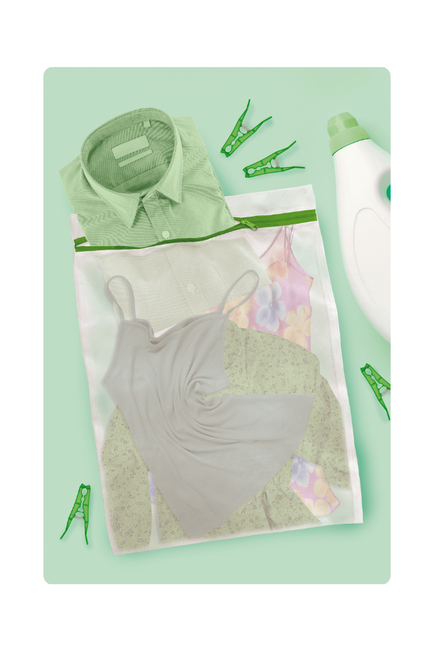 imagem de Saco Para Lavar Roupa Com Ziper G 50x60 Cm