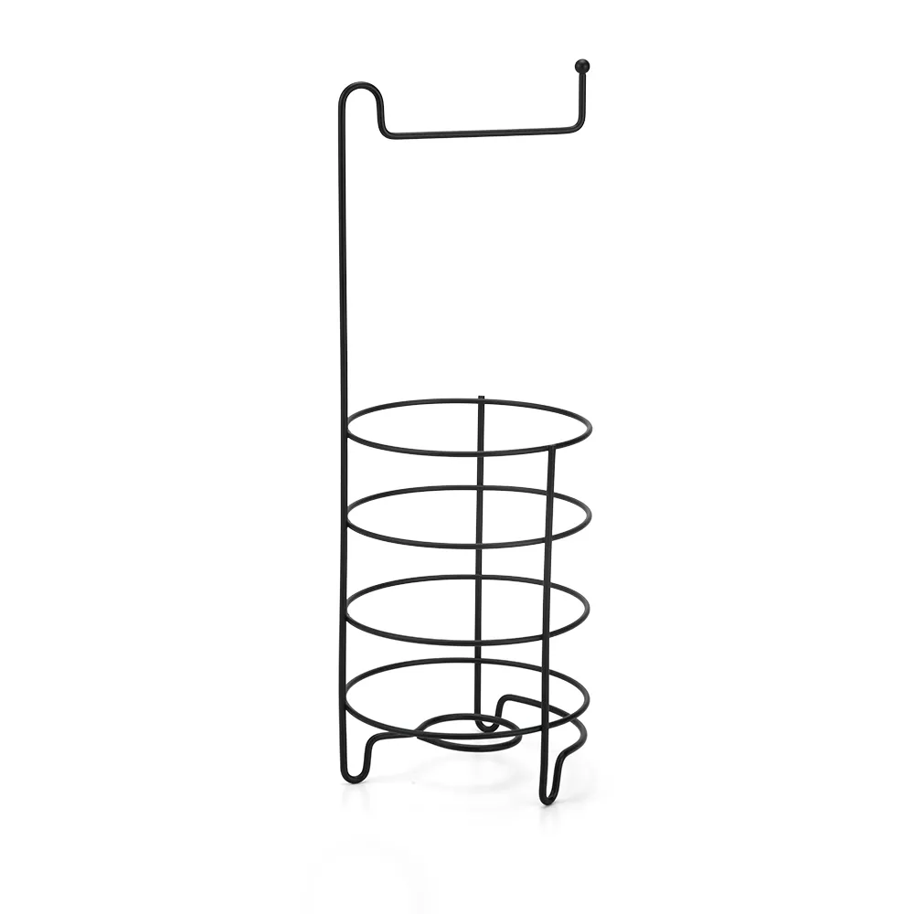 imagem de Suporte Para Papel Higienico Redondo Triplo Black