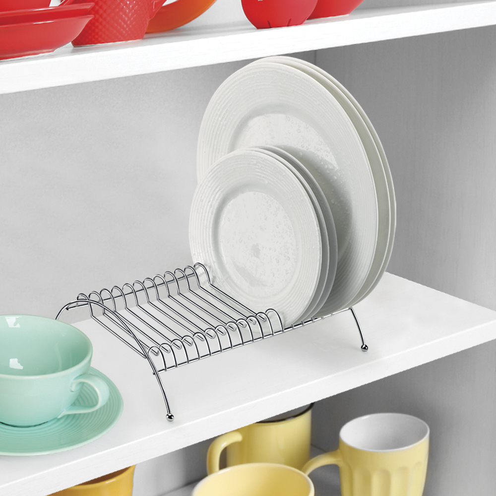 imagem de Escorredor Seca Pratos Para Armario e Pia Cromado