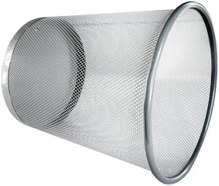 imagem de Lixeira Redonda de Metal 10 Litros Cinza