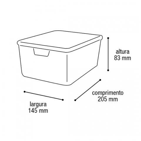 imagem de Organizador Jutta Com Tampa 2 Litros Preto