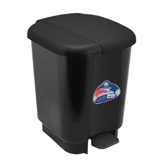 imagem de Lixeira Plástica Com Pedal  21 Litros Preta