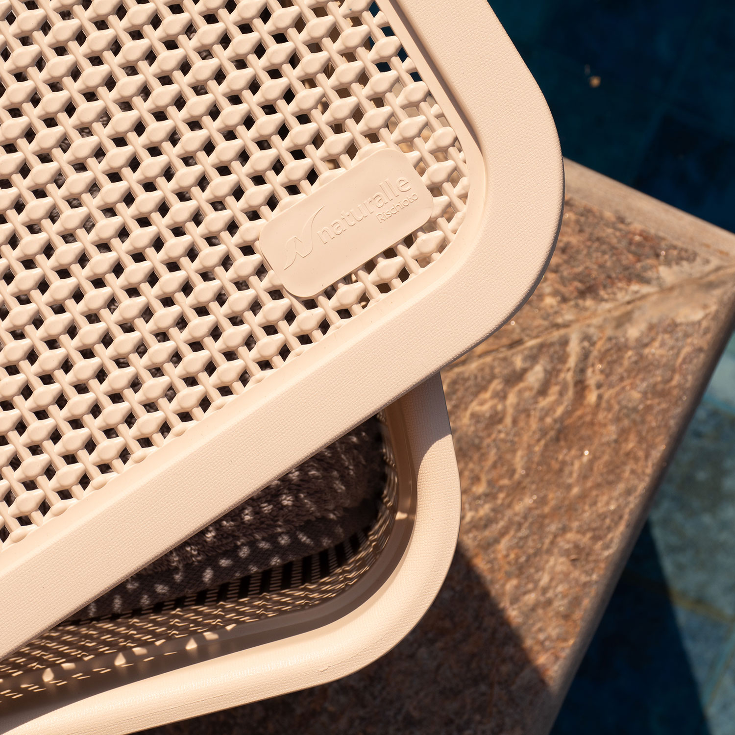 imagem de Caixa Organizadora Rattan 25 Litros Areia