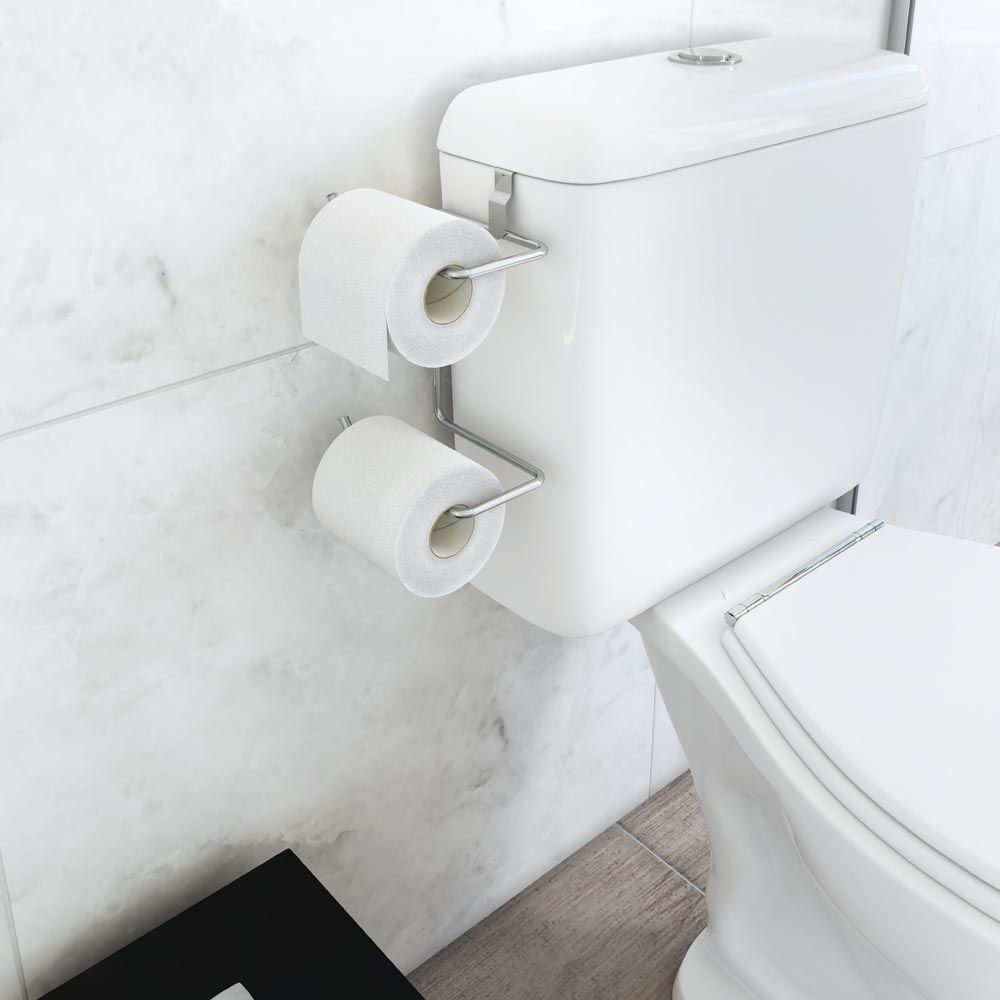 imagem de Suporte Duplo Para Papel Higienico Caixa Acoplada