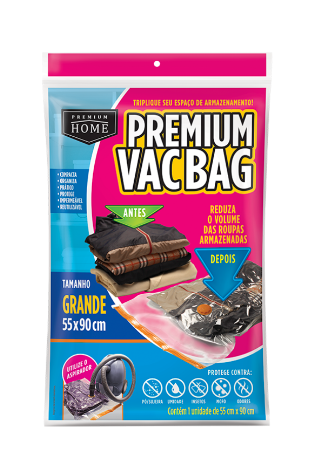 imagem de Saco a Vacuo Vacbag Grande Premium 55 X 90 Cm