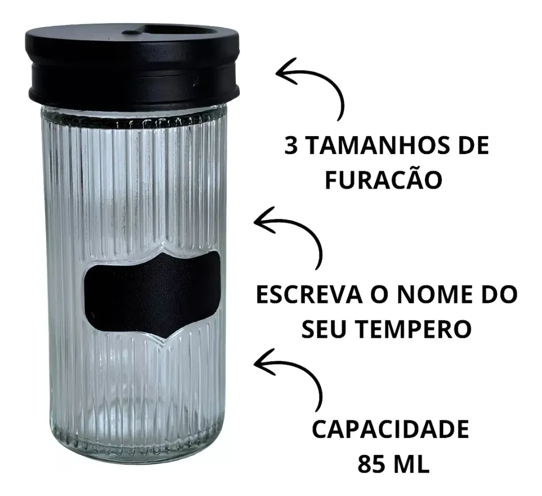 imagem de Porta Condimentos Giratorio Com 9 Potes de Vidro