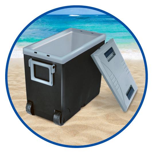 imagem de Caixa Termica 32 Litros Preto e Cinza