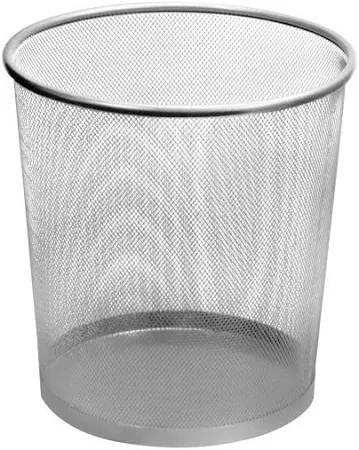 imagem de Lixeira Redonda de Metal 12 Litros Cinza