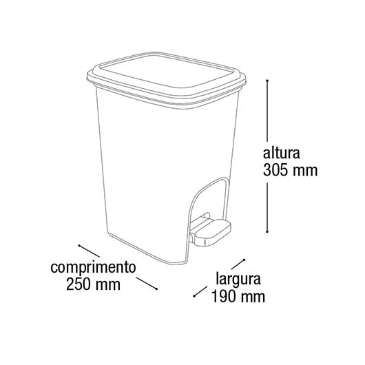 imagem de Lixeira Rattan Com Pedal 7 Litros Preta