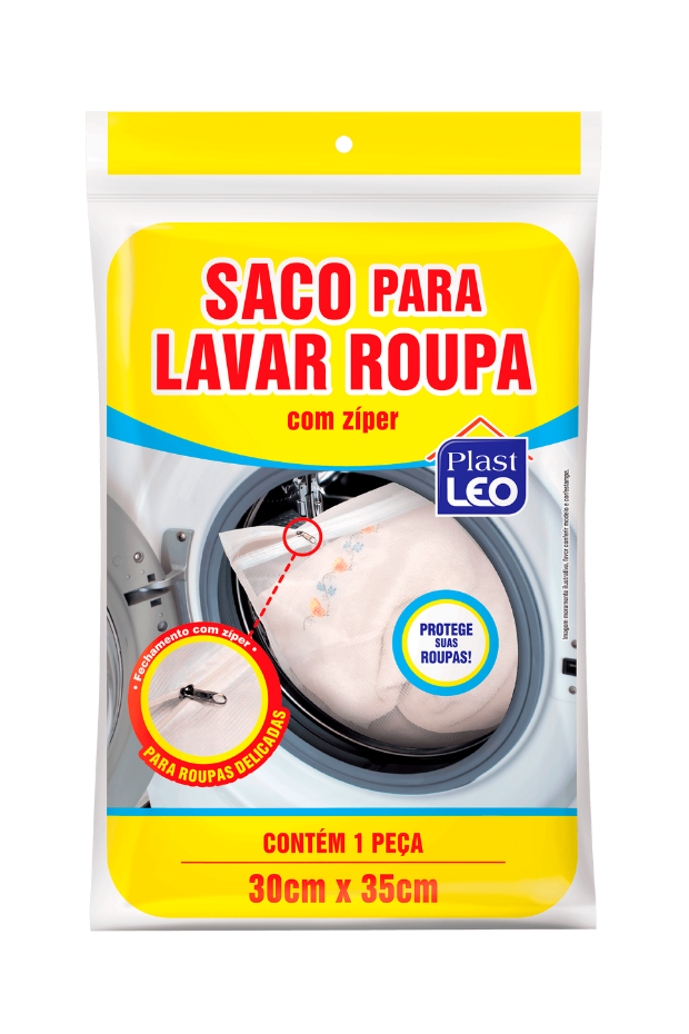 imagem de Saco Para Lavar Roupa Com Ziper P 30 x 35 cm
