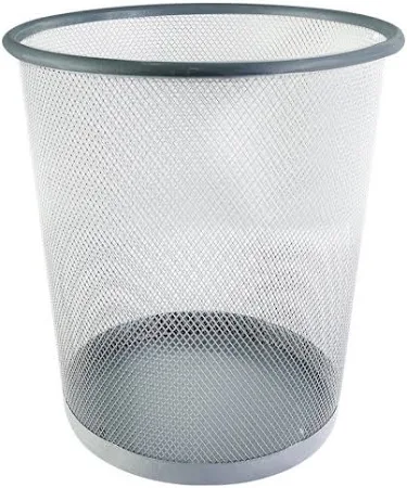 imagem de Lixeira Redonda de Metal 10 Litros Cinza