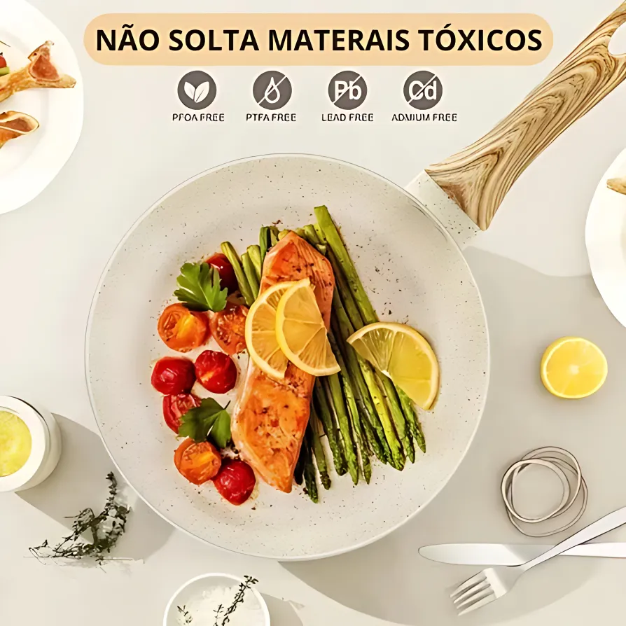 imagem de Frigideira de Ceramica Inducao Granito 20 Cm