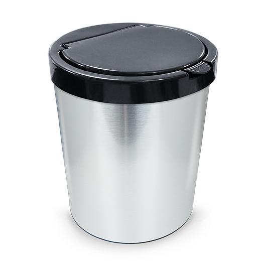 imagem de Lixeira Redonda Click 10 Litros Metalizada