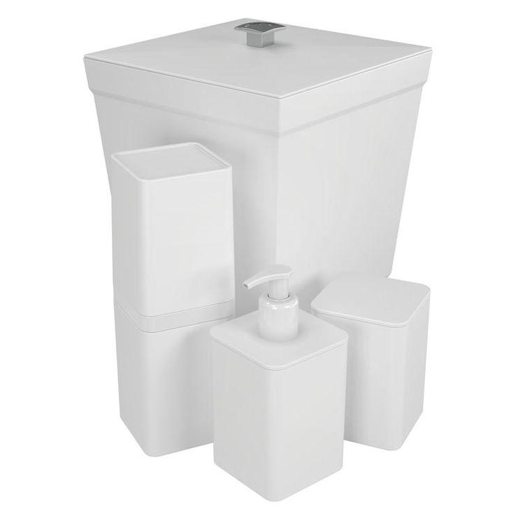 imagem de Kit de Banheiro Com 4 Pecas Branco