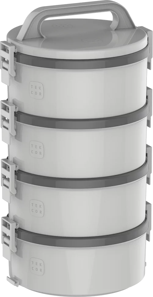 imagem de Termoprato Tekcor 2 Simples 1 Dupla 1 Tripla Cinza