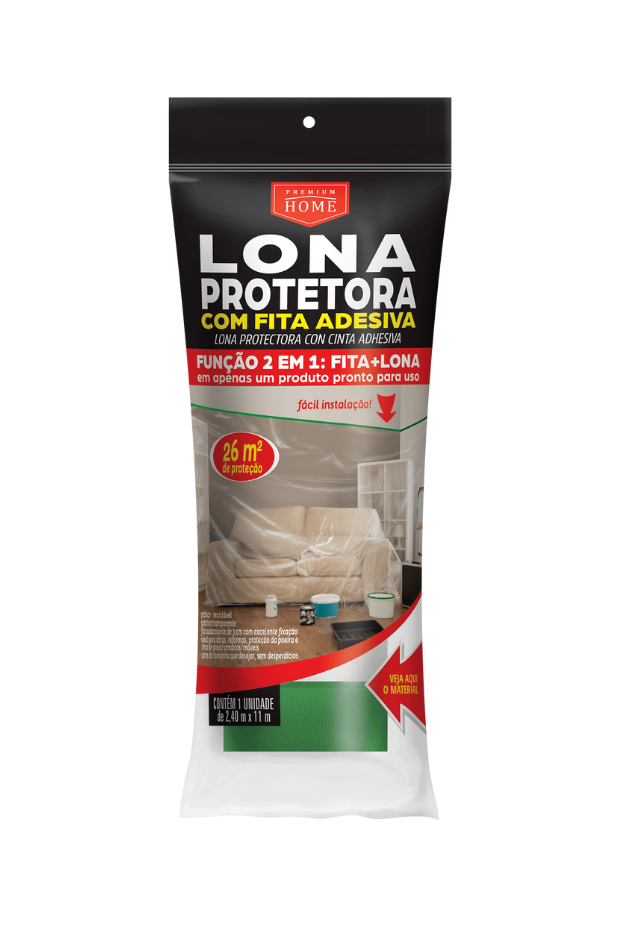 imagem de Lona Protetora Com Fita Adesiva