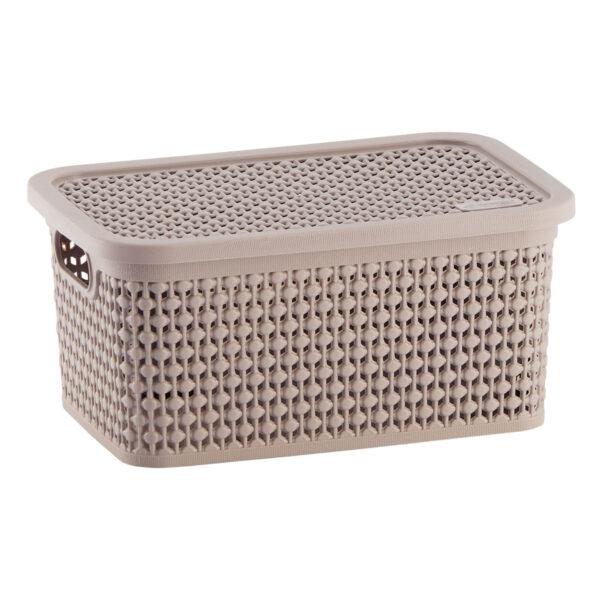 imagem de Caixa Organizadora Rattan 40 Litros Cappuccino