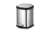 imagem de Lixeira Com Pedal Frame 6 Litros Inox Escovado