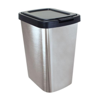 imagem de Lixeira Retangular Click 9 Litros Metalizada