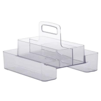 imagem de Organizador Diamond C/ Alça Dupla Cristal 24x24x18cm