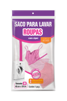 imagem de Saco Para Lavar Roupa Com Ziper M 40x50 cm