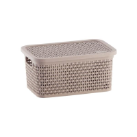 imagem de Caixa Organizadora Rattan 25 Litros Cappuccino