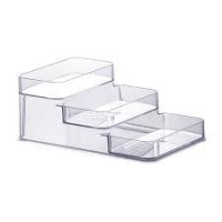 imagem de Organizador Diamond Triplo Cristal 26x26x10cm