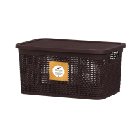 imagem de Caixa Rattan Marrom 7,5 Litros