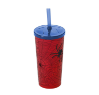 imagem de Copo Com Canudo Aranha 600ML